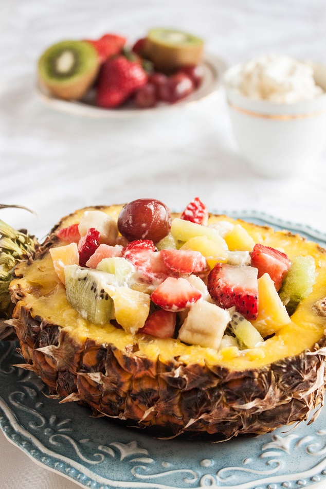 Fruit Salad in a Pineapple
